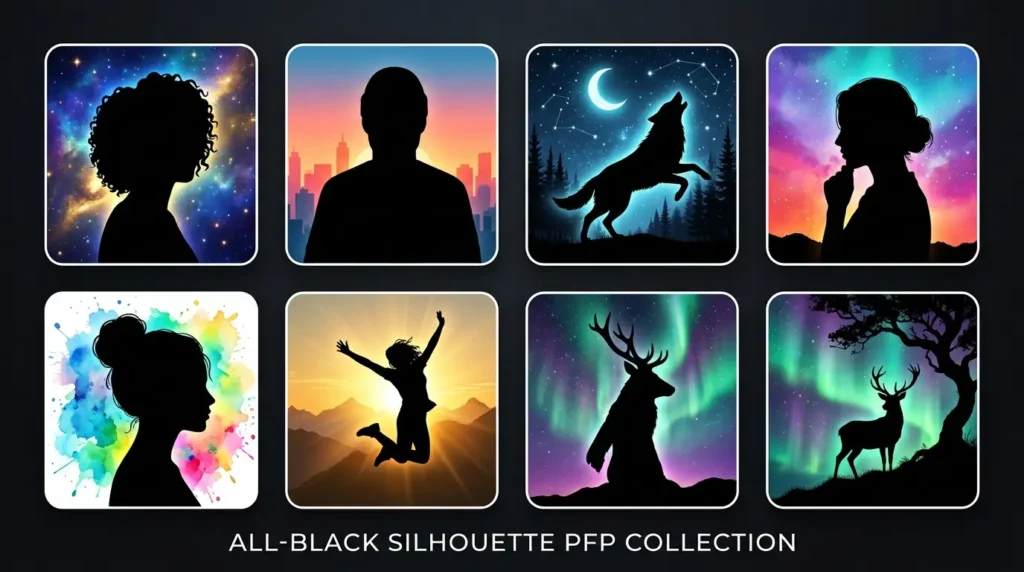 All-Black Silhouette PFPs