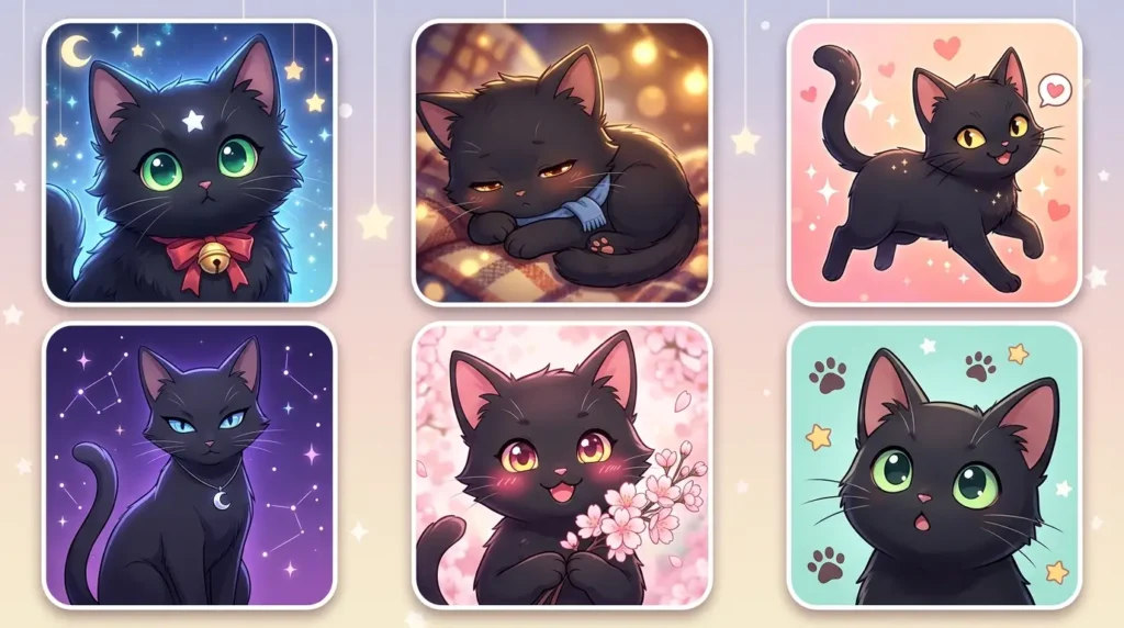 Anime Black Cat PFPs