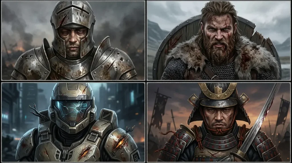 Battle-Damaged Warrior PFPs