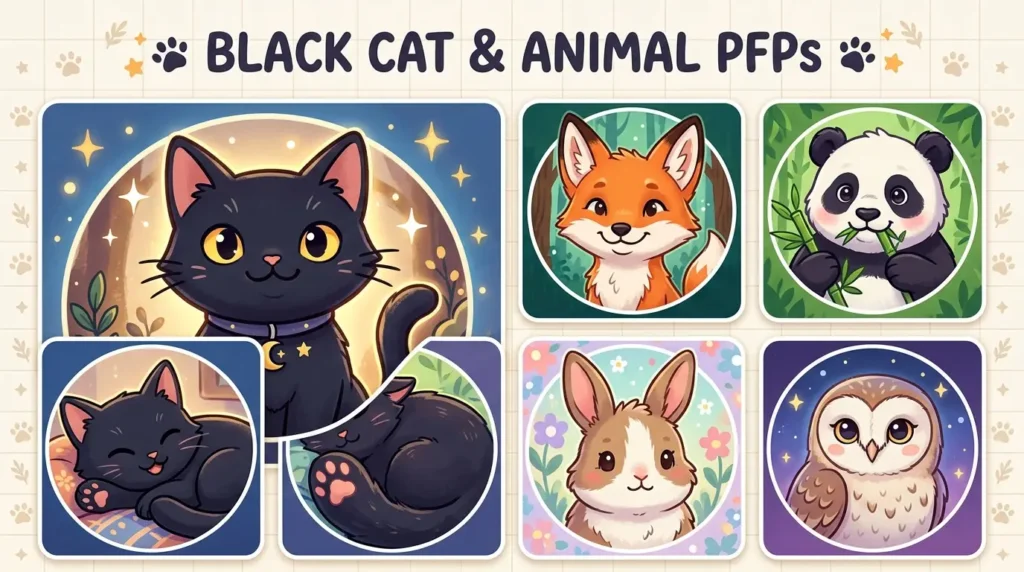 Black Cat & Animal PFPs