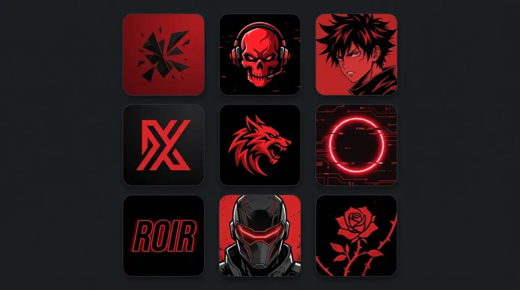 Black and red pfp