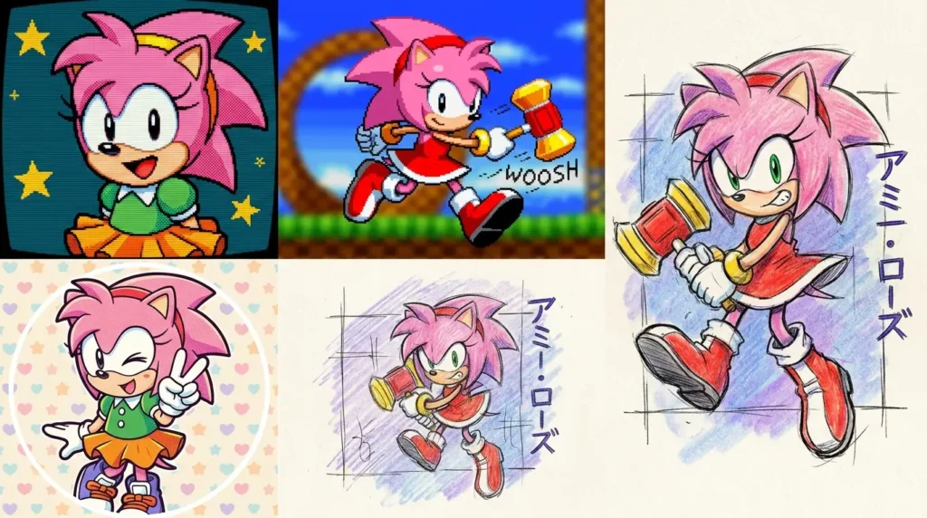 Classic & Retro Amy Rose PFPs