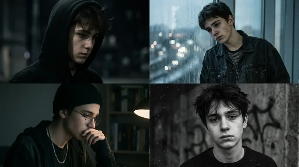 Dark Aesthetic Sad Boy PFPs