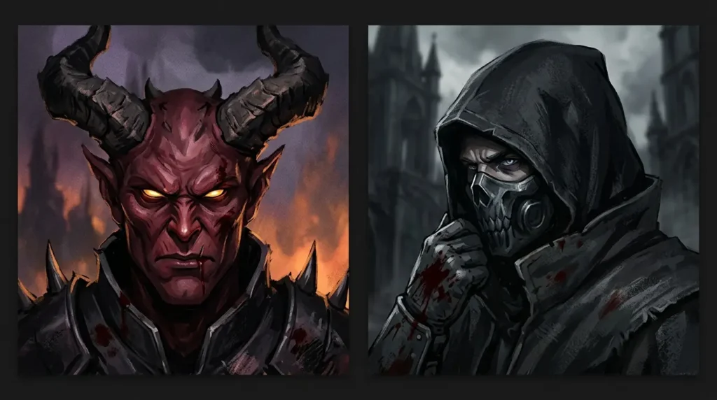 Demon & Villain Bloody PFPs