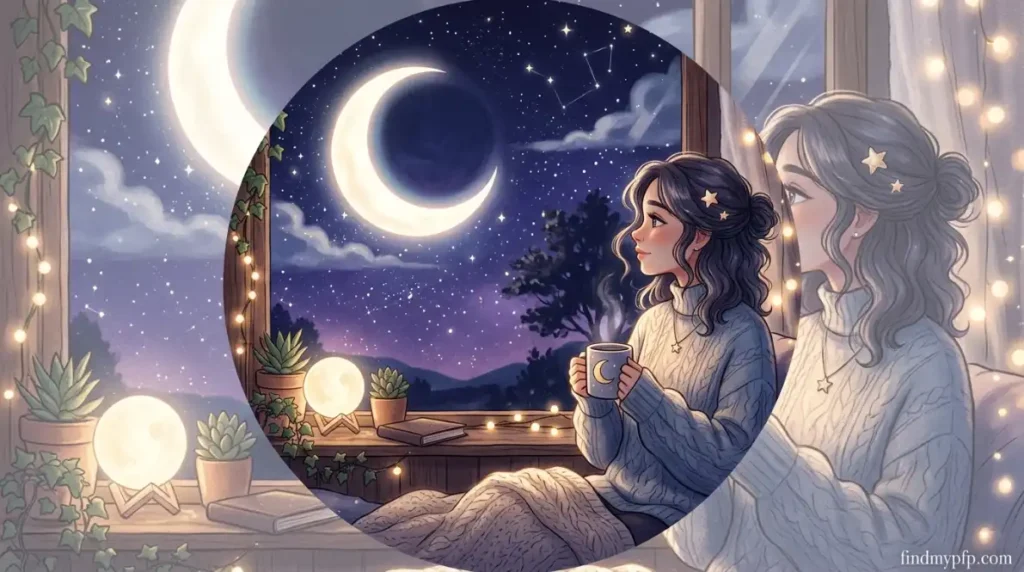 Moon PFP Aesthetic Girl