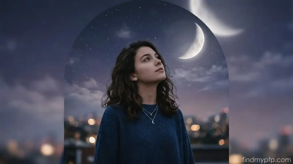 Moon PFP Aesthetic Girl