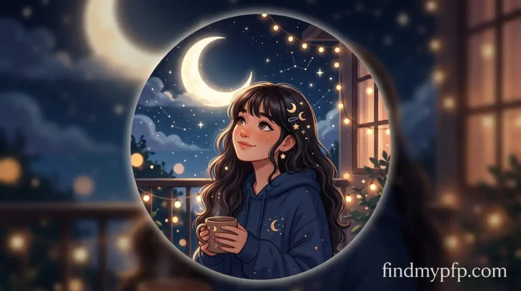 Moon PFP Aesthetic Girl