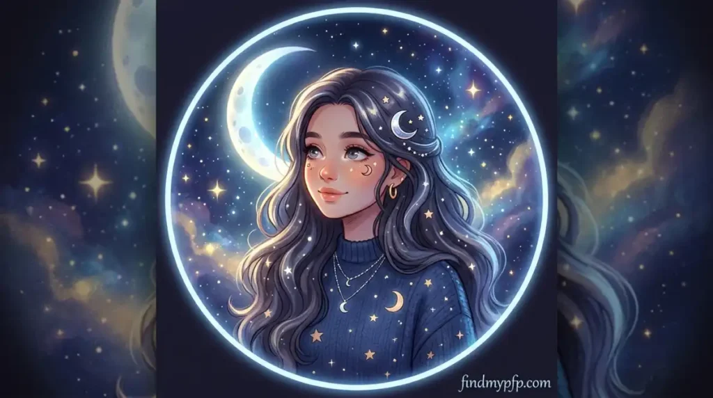 Moon PFP Aesthetic Girl