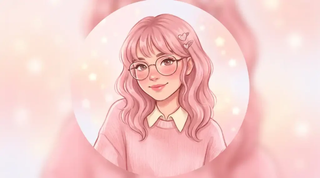 Cute Pink Profile Picture Girl