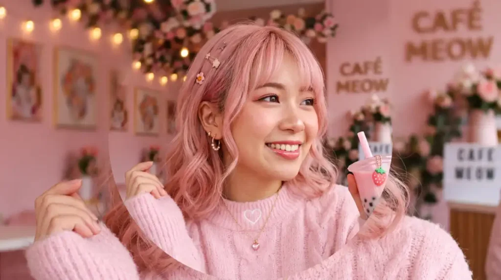 Cute Pink Profile Picture Girl