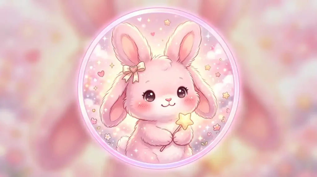 Aesthetic Cute Pink PFP Bunny