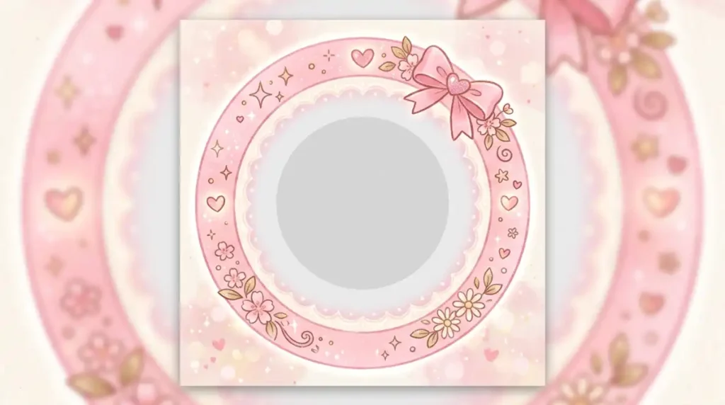 Aesthetic Cute Pink PFP Border