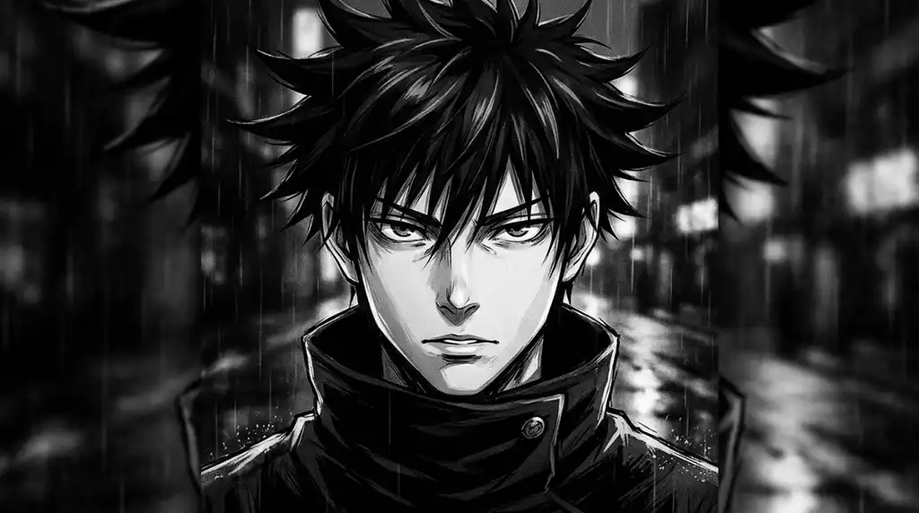 Megumi PFP Black And White