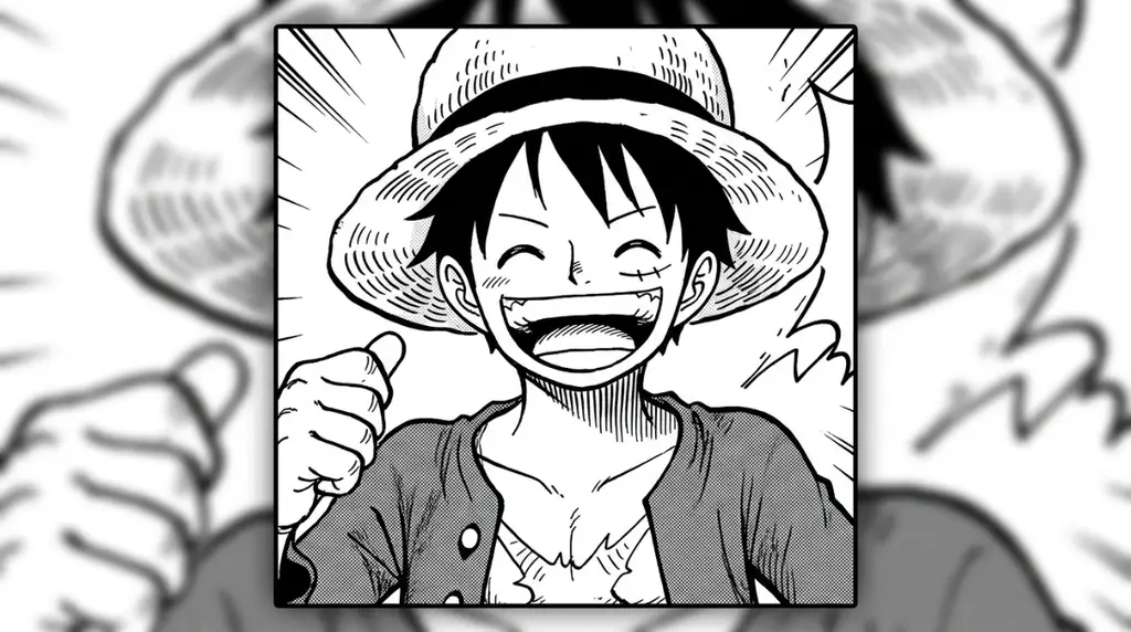 Luffy black and white pfp