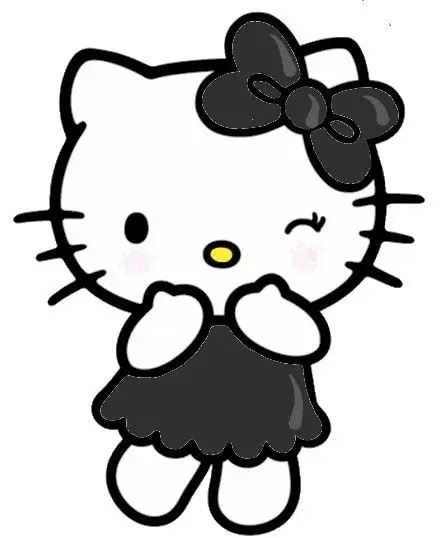 Hello Kitty PFP Black And White