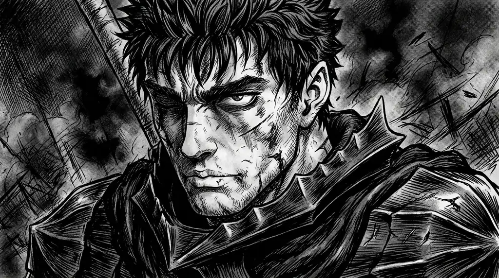Guts pfp black and white