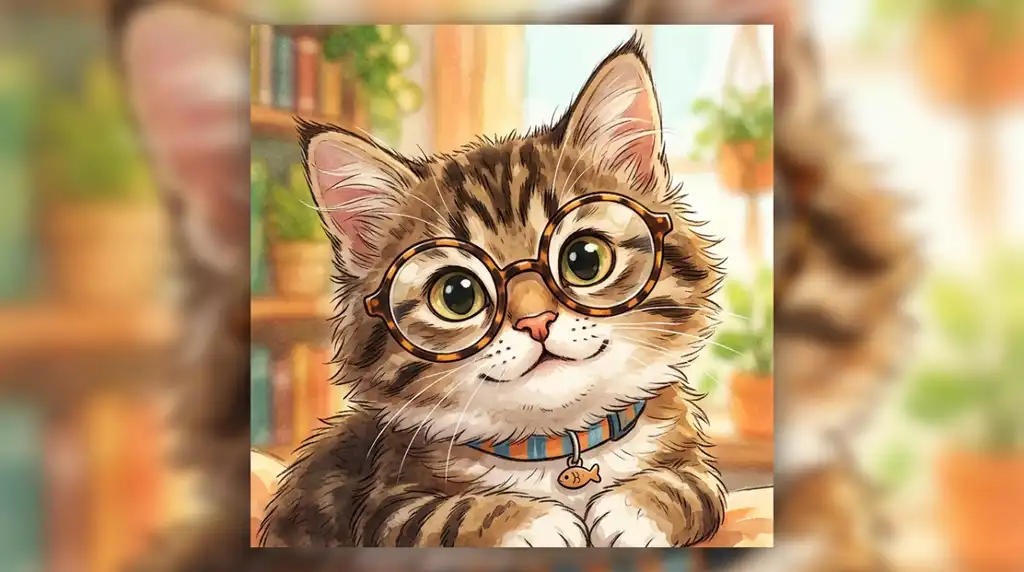 Cute Cat PFP With Glasses