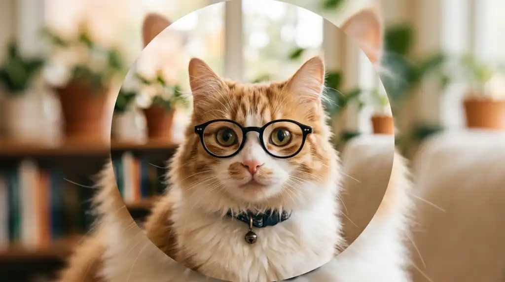 Cute Cat PFP With Glasses