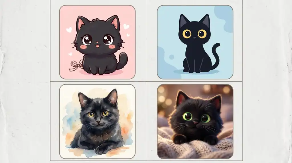 Cute Cat PFP Black