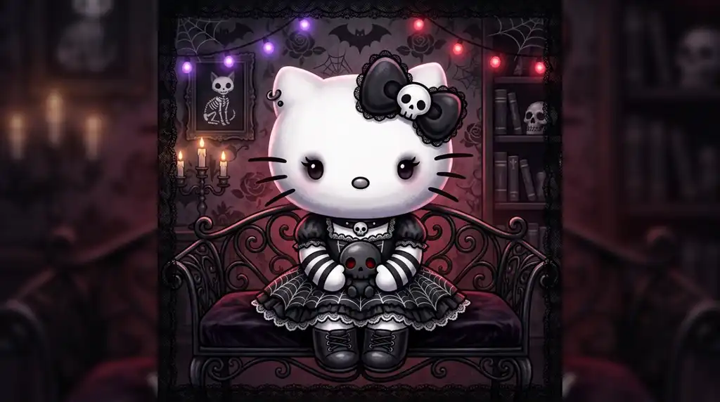 Hello Kitty Goth PFP