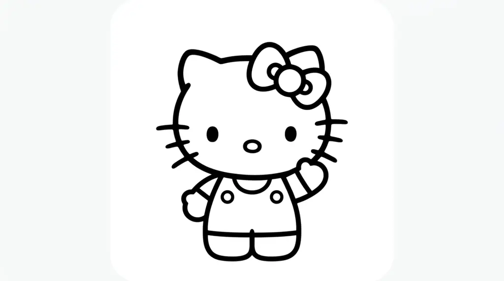 Hello Kitty PFP Black And White