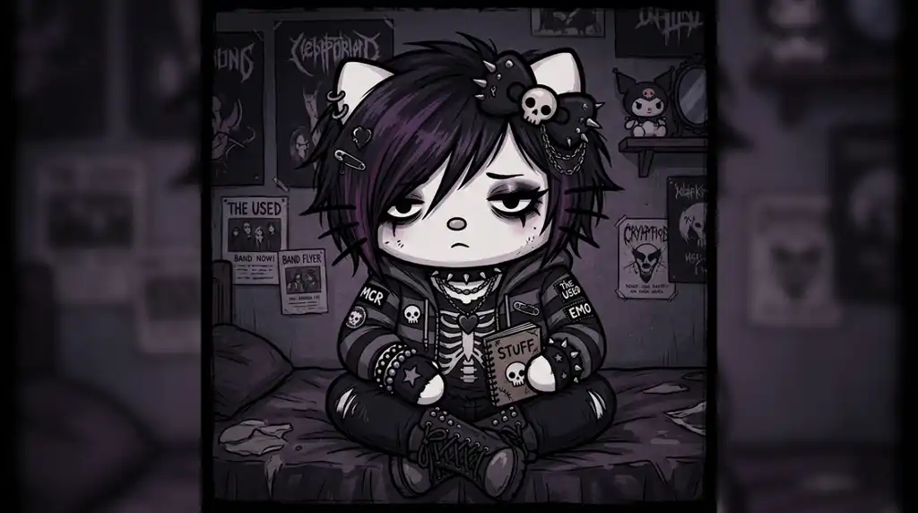 Hello Kitty Emo PFP
