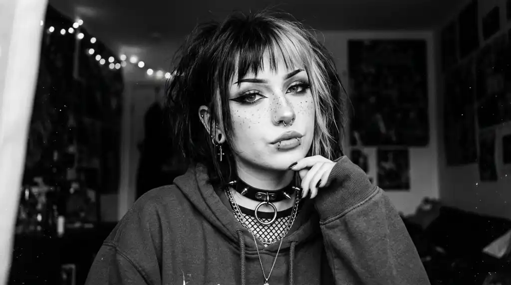 Egirl PFP Black And White