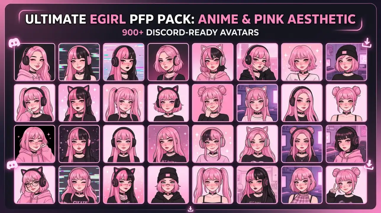 Egirl PFP: 900+ Aesthetic, Anime, Pink & Discord-Ready Avatars
